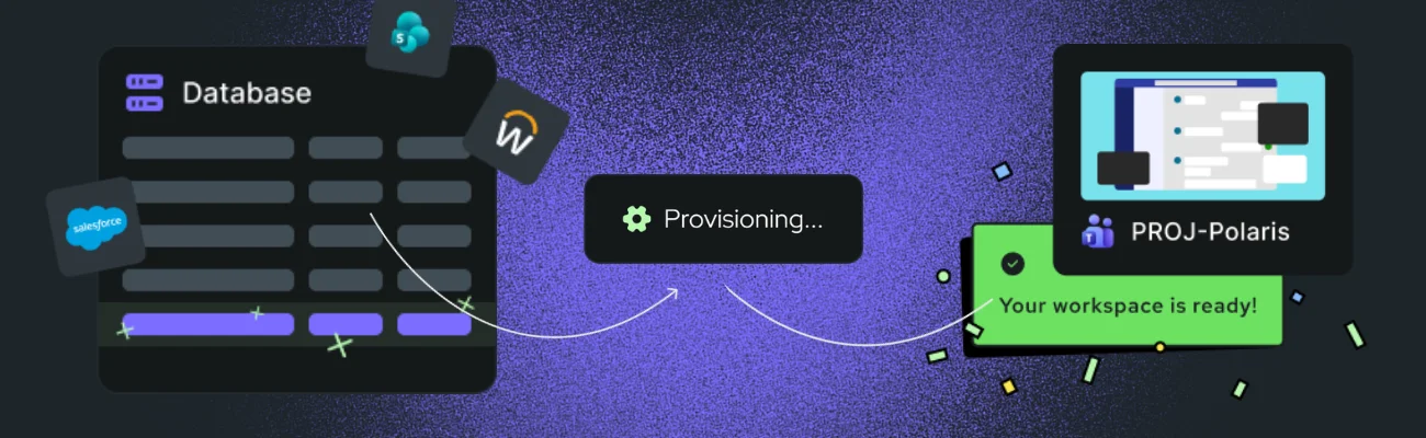 Screenshot of data-driven provisioning in template designer